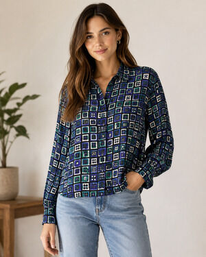 Vintage Leslie Fay Haberdashery Petite Blouse | Size 6 | Button Up